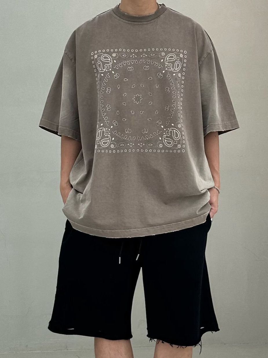 仿污圖案短袖Tee PURE-194T