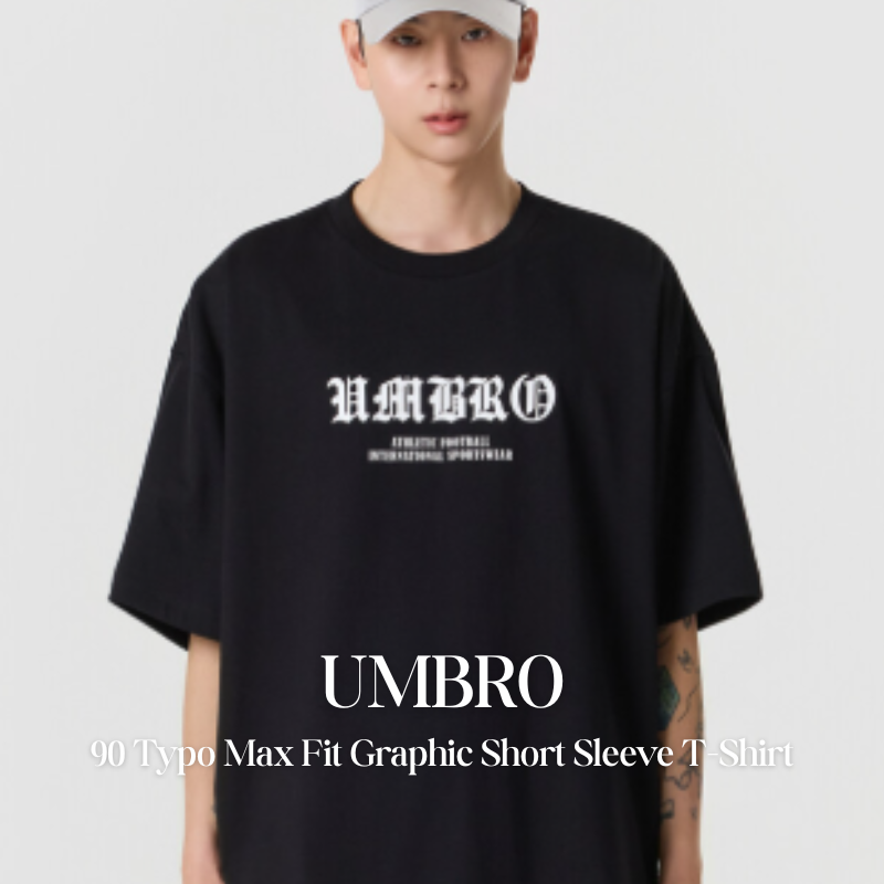 【代購】UMBRO 90 Typo Max Fit Graphic Short Sleeve T-Shirt 90字樣寬版短袖T恤 韓系Oversize Logo Tee