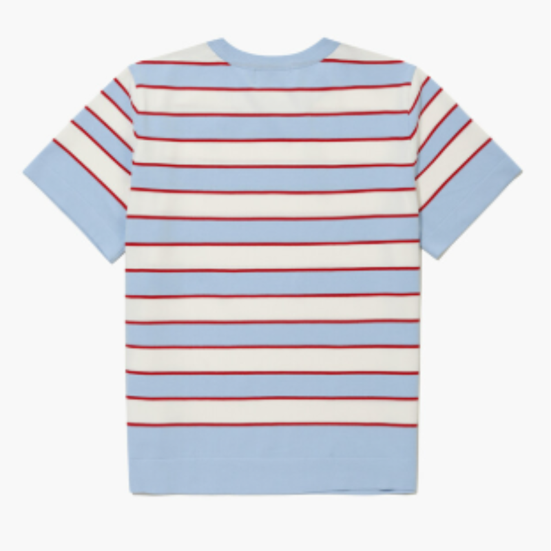 【代購】 Munsingwear 企鵝 Women's Stripe Round Neck Sweater 女款條紋圓領針織衫 短袖針織上衣 韓系百搭毛衣