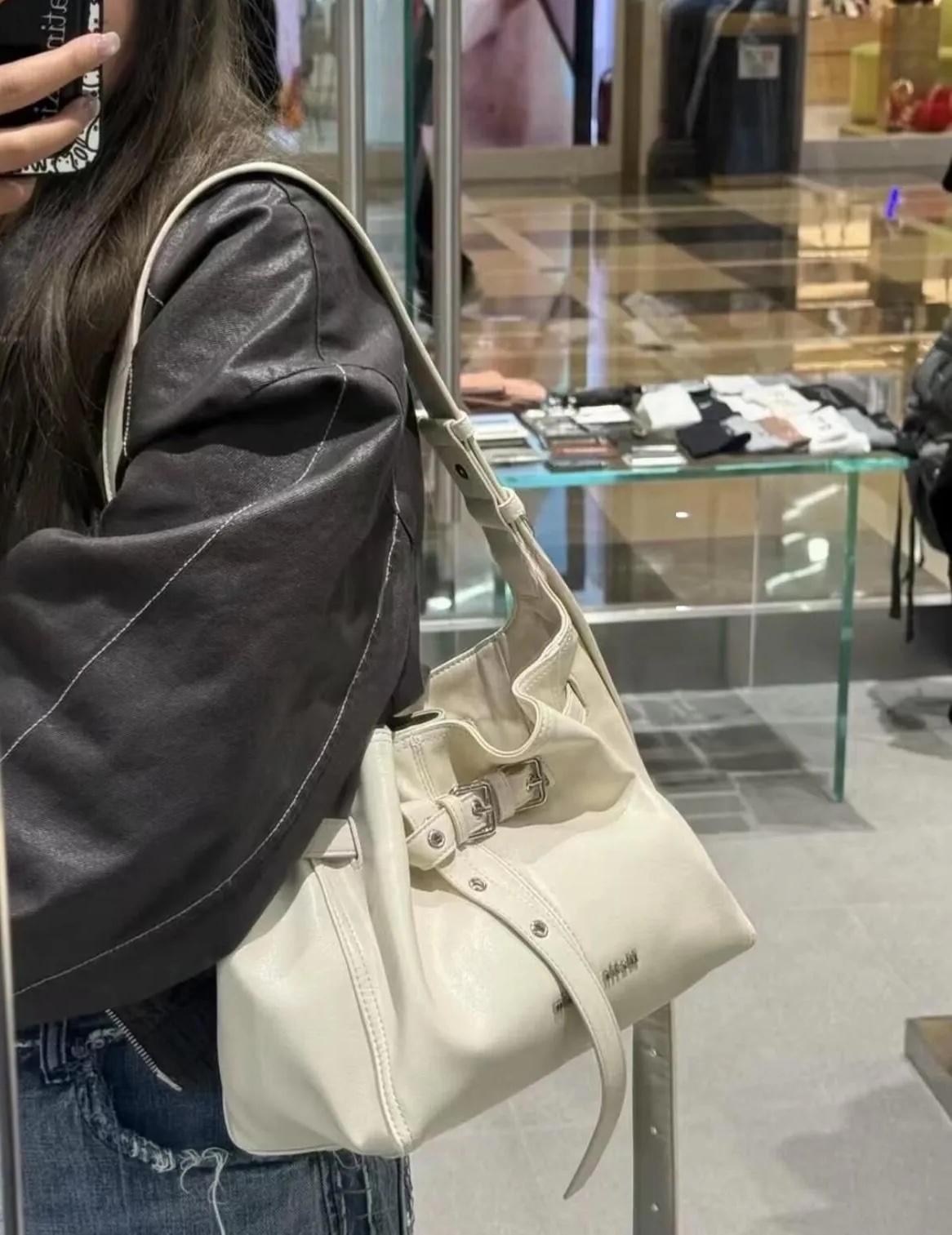 MATIN KIM BELTED VOLUNN SMALL BUCKET BAG (2 Colours)