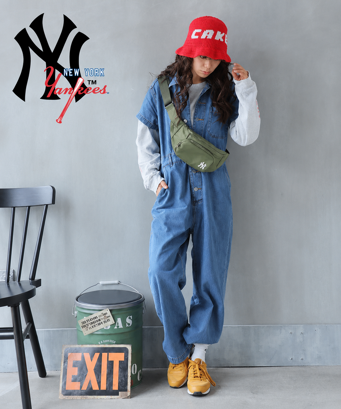 【預購】J062701 MLB 斜咩袋 MLB-HBD15 (NY卡其色)