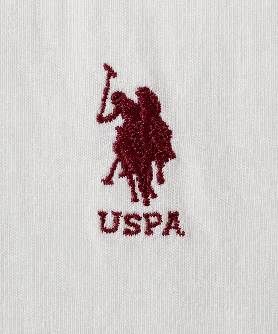 【預購】J062702 U.S. POLO ASSN. 撞色插肩袖刺繡寬鬆短袖T恤（酒紅色）