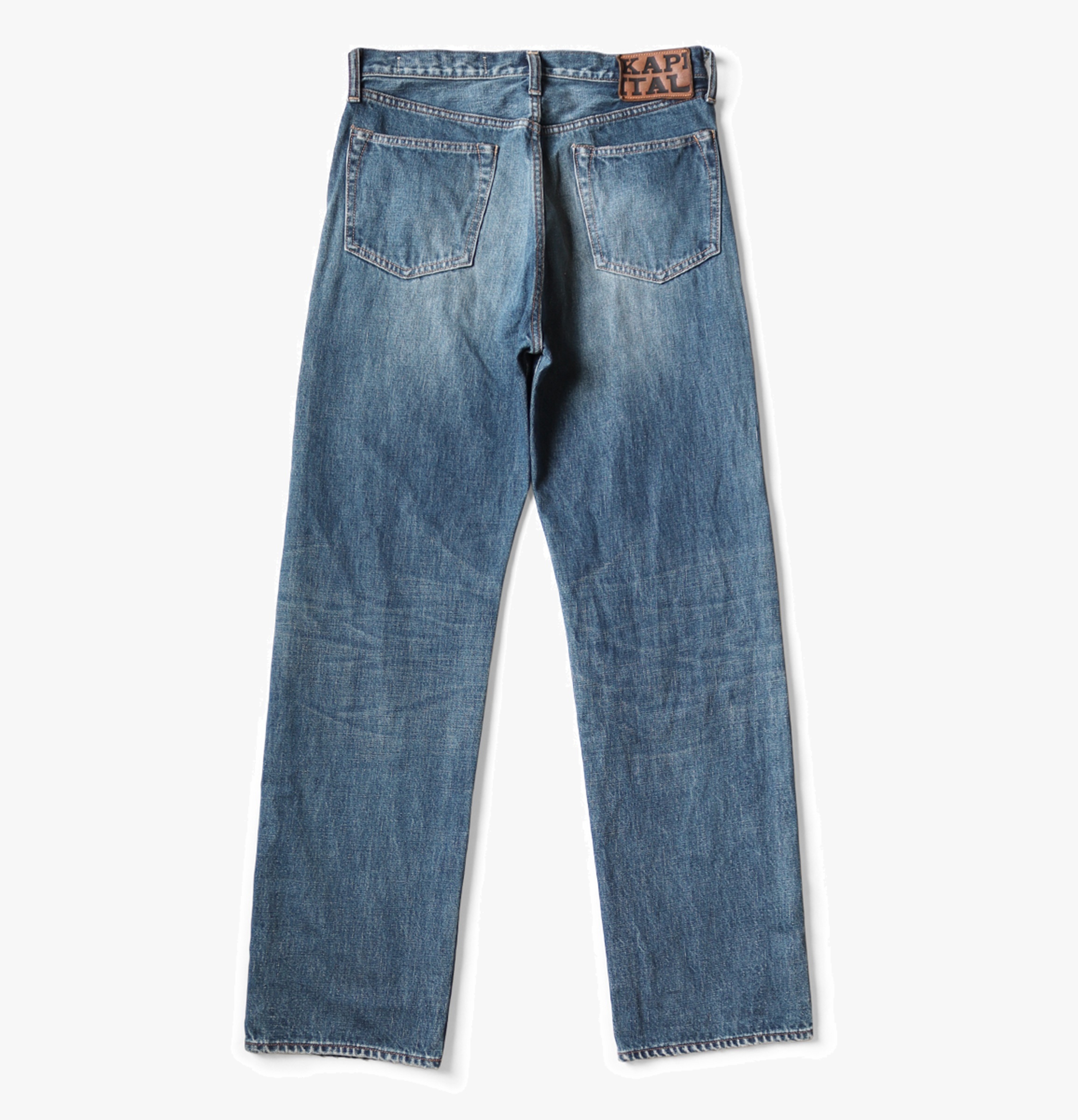 KAPITAL 13.5oz ZIMBABWE DENIM 5-POCKET MONKEY TH (DISTRESSED) - PRE ORDER ITEM (預訂中)