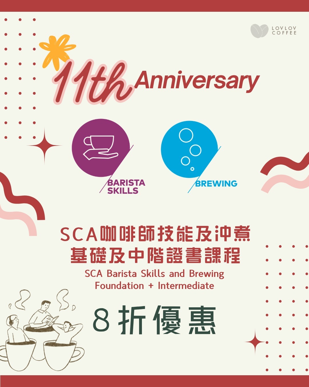 (11周年優惠課程) SCA Barista Skills Foundation & Intermediate 咖啡師技能基礎及中階證書課程