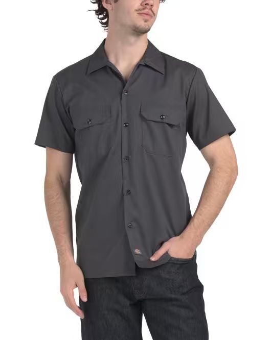 【預購】DICKIES H062706 男裝修身襯衫 (炭灰色)