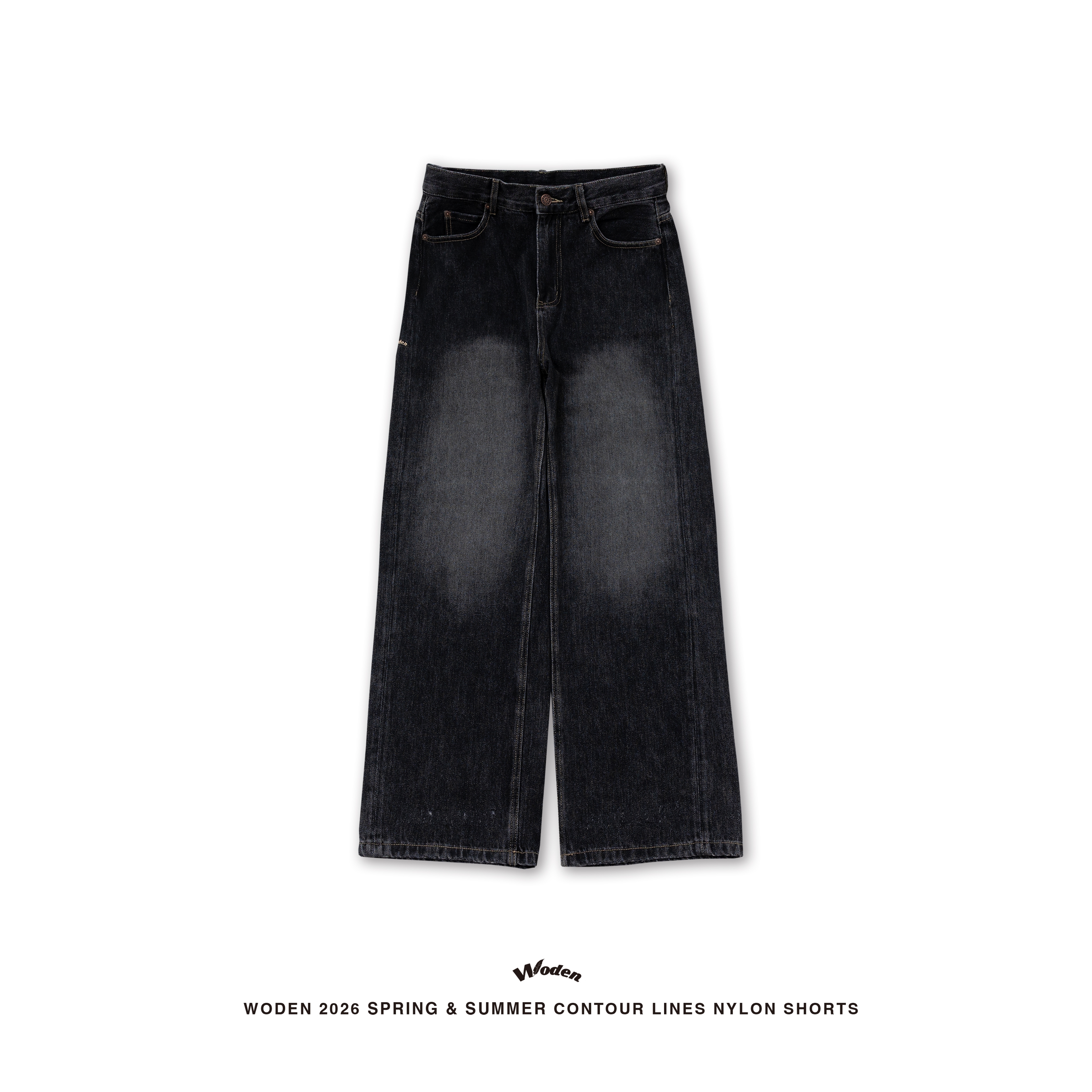 【車庫服飾】WODEN 039 Wash Straight-leg Jeans