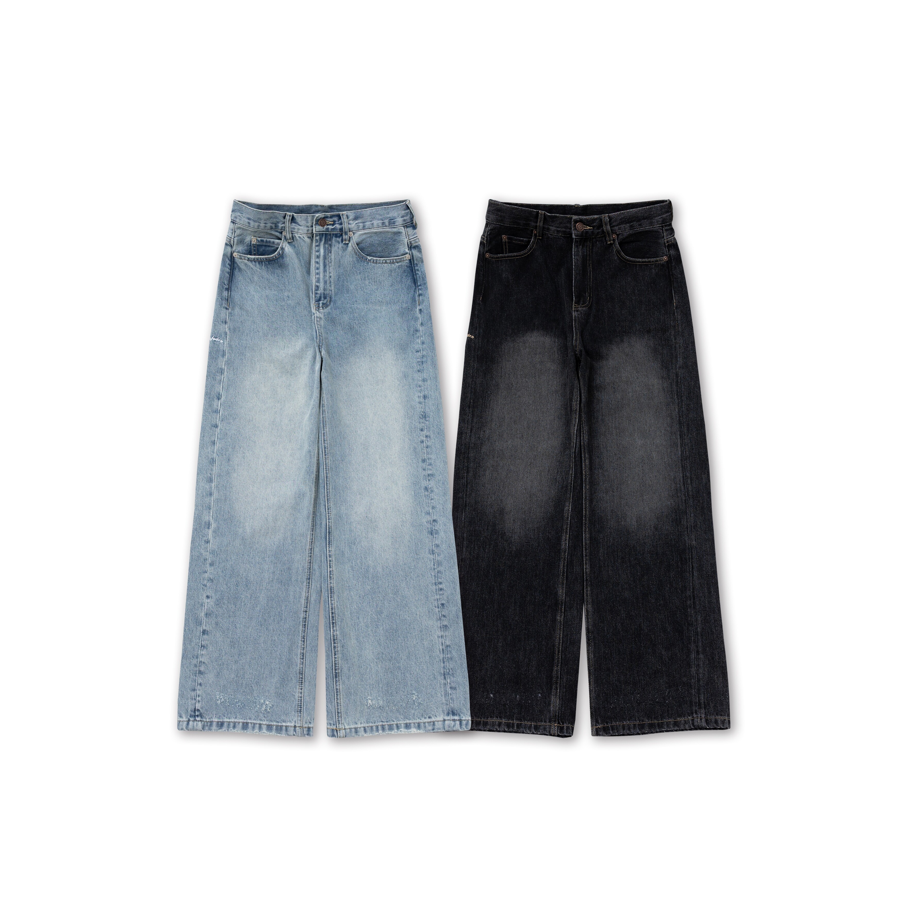 【車庫服飾】WODEN 039 Wash Straight-leg Jeans