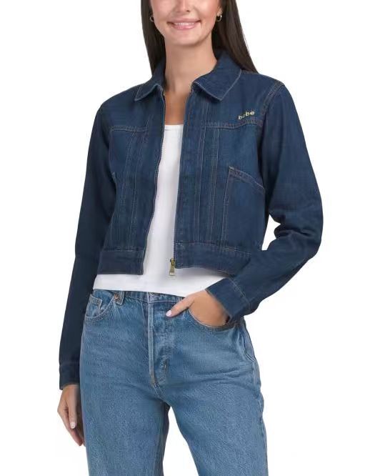【預購】BEBE H062712 女裝經典牛仔外套 (牛仔藍色)