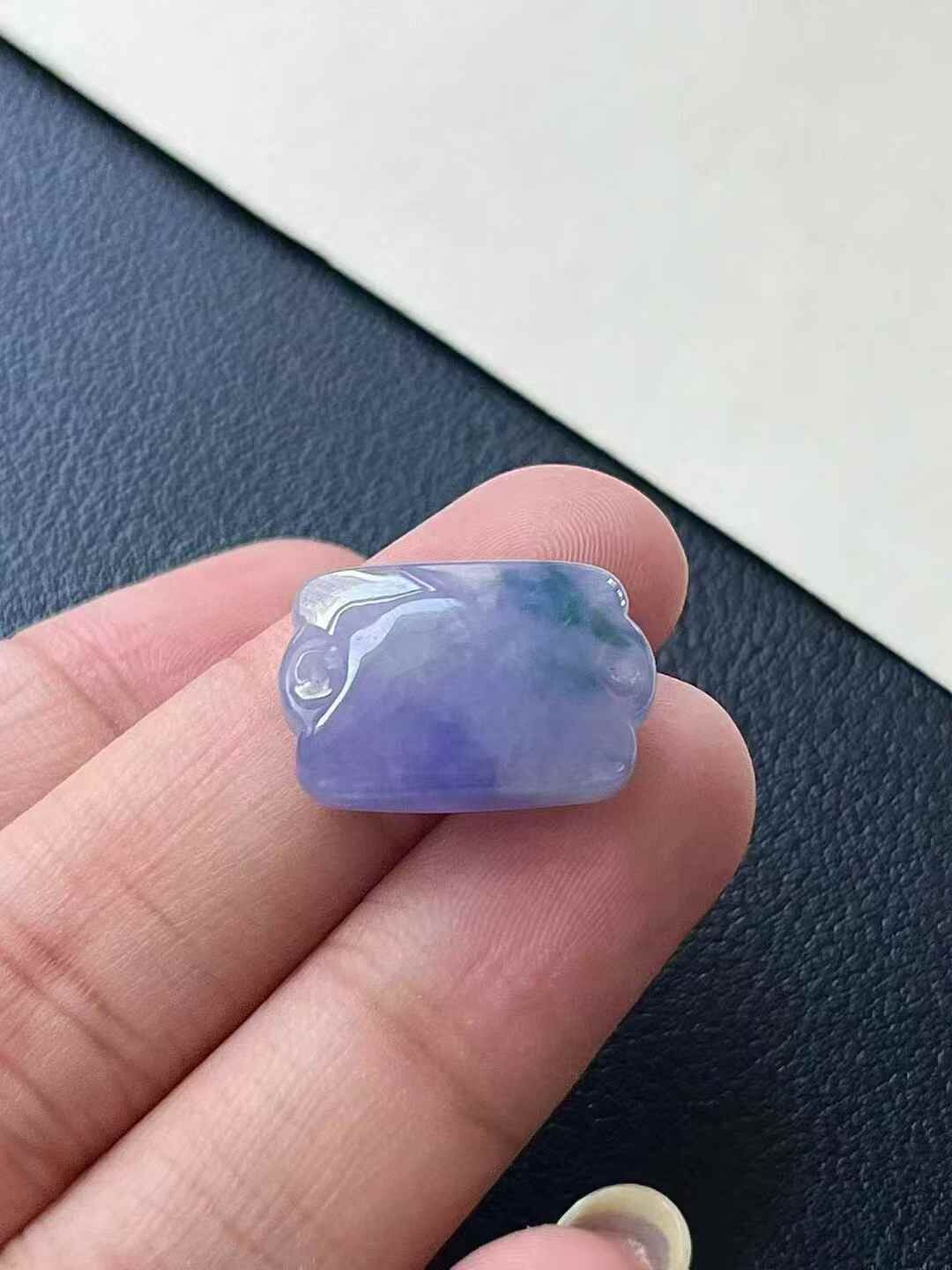 翡翠紫羅蘭方牌,天然翡翠A玉, 緬甸玉, Jade, Jadeite