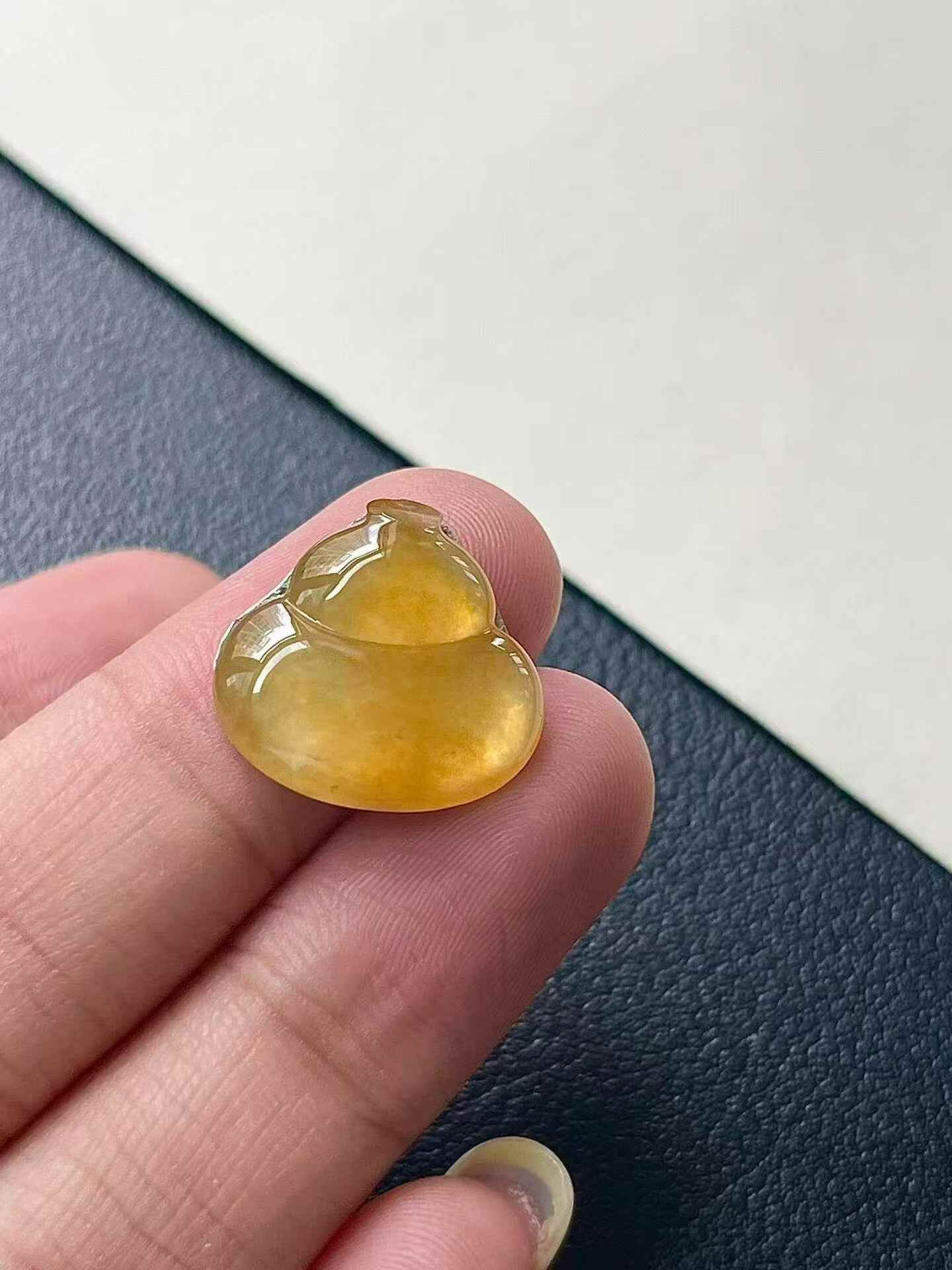 622356 翡翠黃翡葫蘆