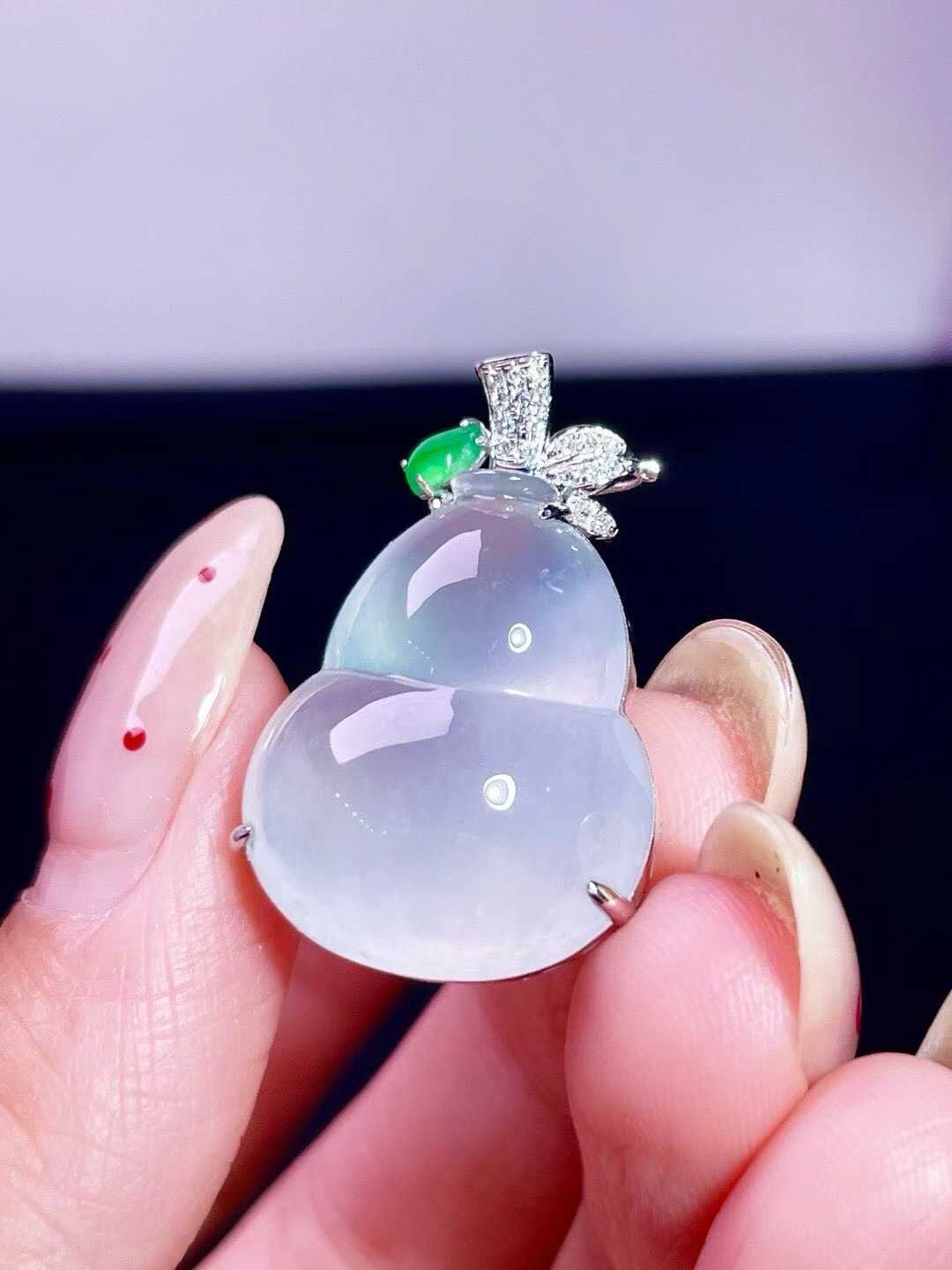 翡翠葫蘆吊墜,天然翡翠A玉, 緬甸玉, Jade, Jadeite