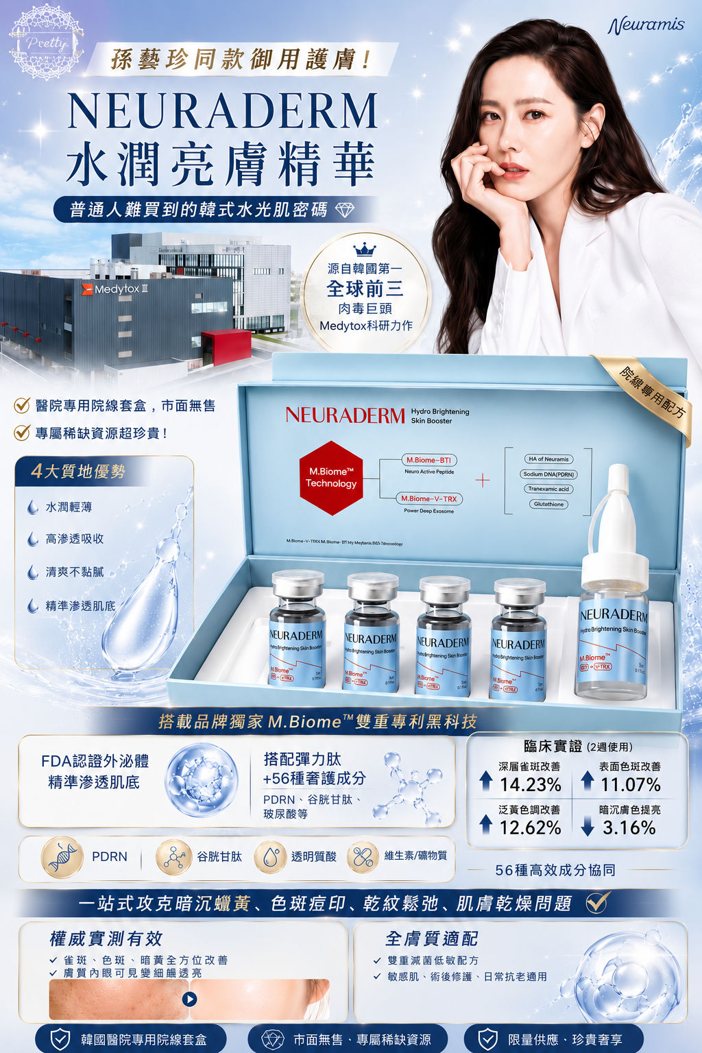 UH02 NEURADERM Hydro Brightening Skin Booster 3ml*5vials 水潤亮膚精華液 EXP27.03