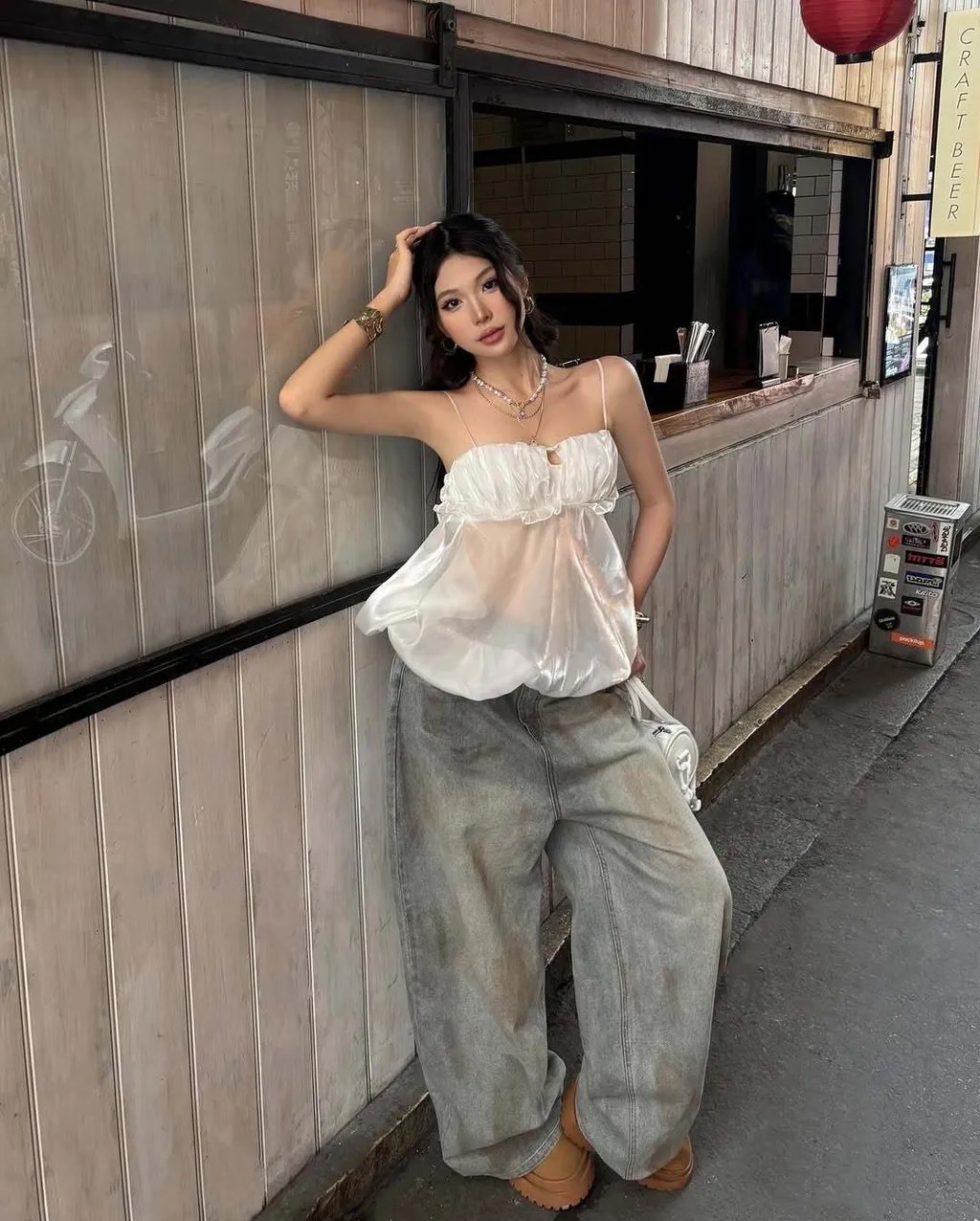 <美式復古天花板🎸>越南品牌 Holytee BLING TOP 雷絲透視背心