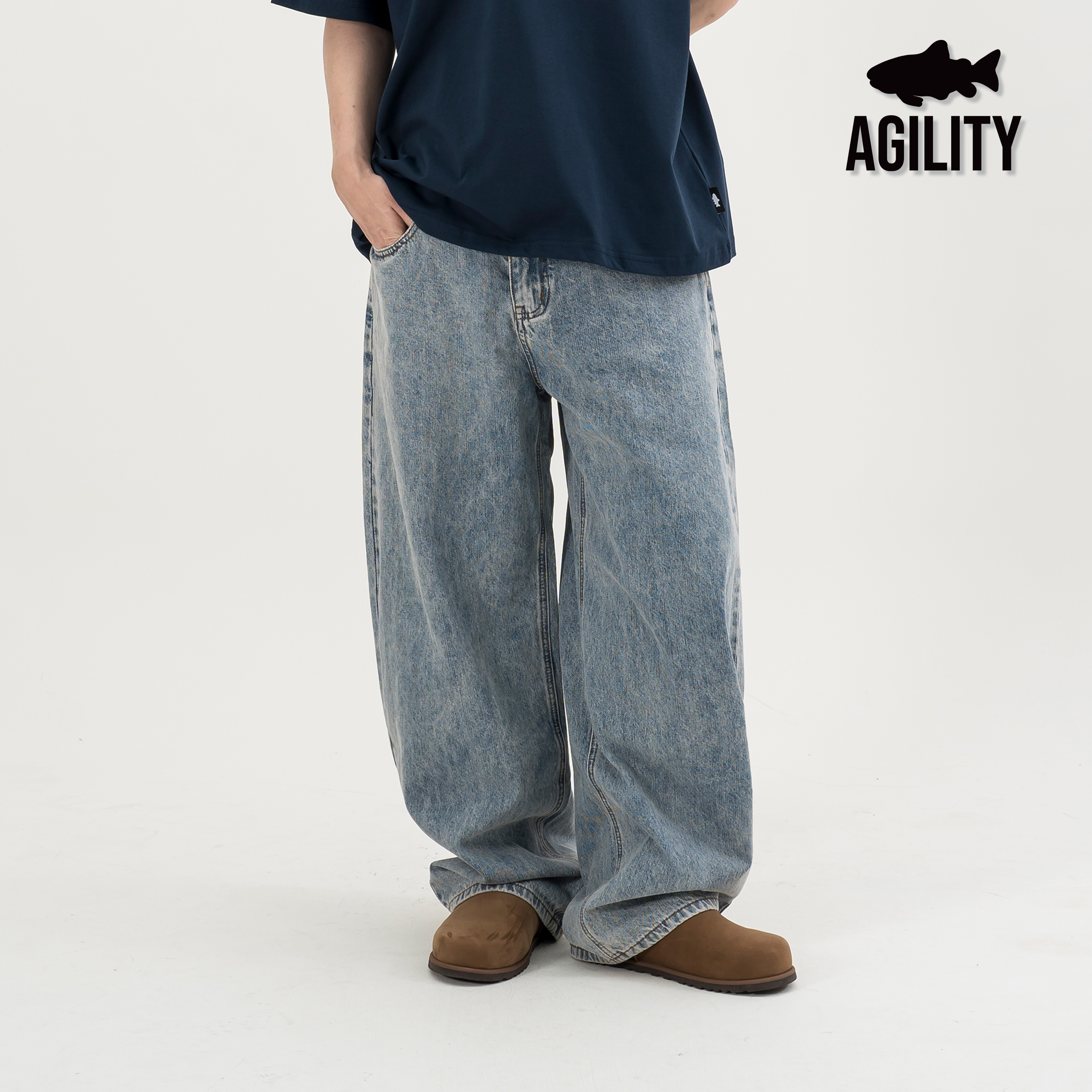 AGILITY Curved Denim Pants 基礎 彎刀版型 牛仔長褲 [BD00]
