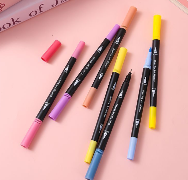 双头 art maker pen 软毛配 0.35 mm头  1套12支