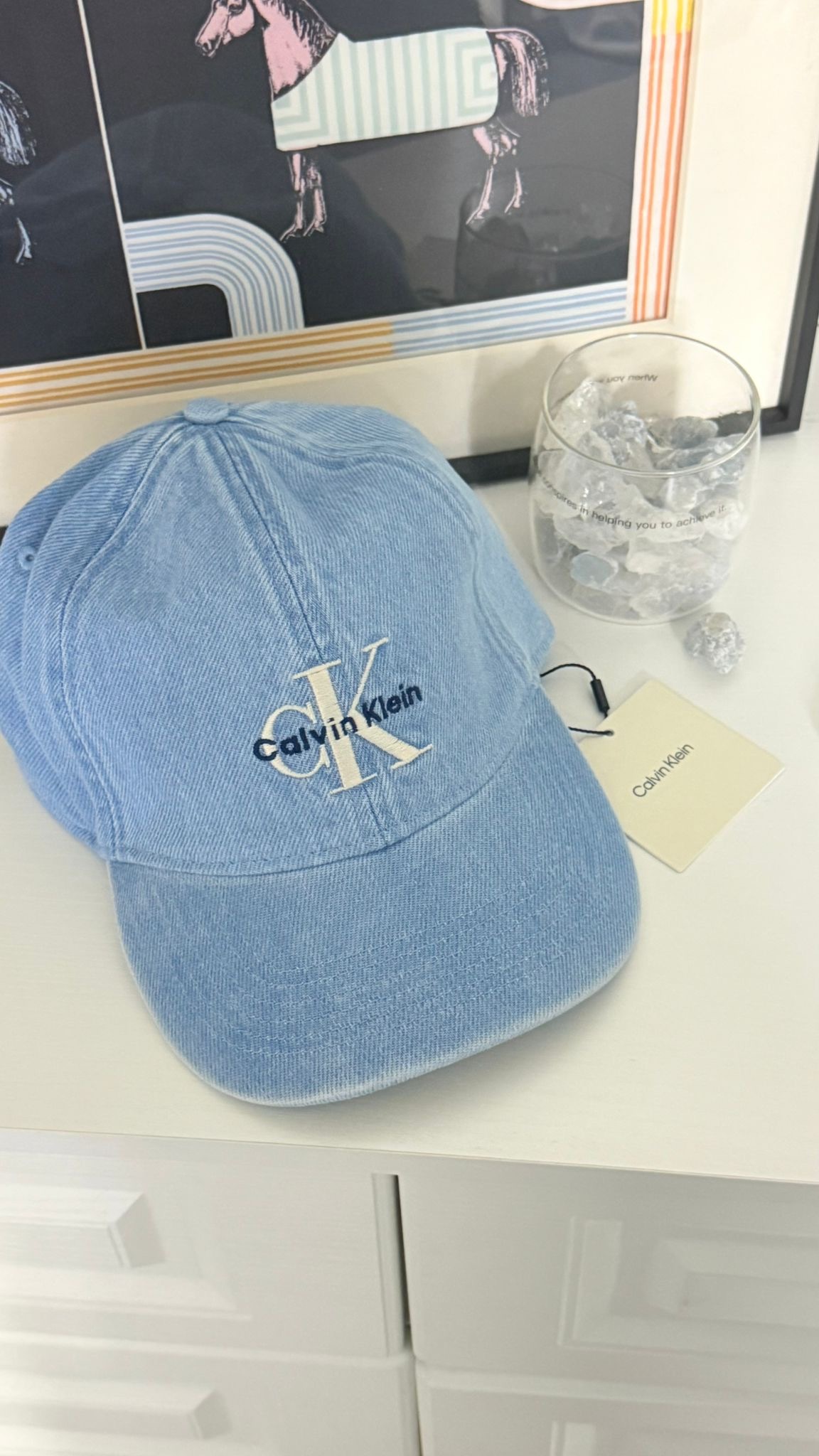 Calvin Klein - Monologo Embroidery Denim Cap🧢  牛仔標誌棒球帽 #VintageDenim