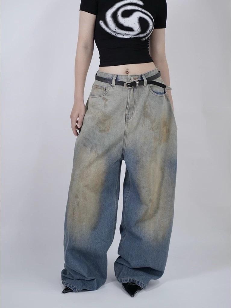 <美式復古天花板🎸>越南品牌 Holytee FADES JEANS 做舊水洗漸層低腰牛仔褲
