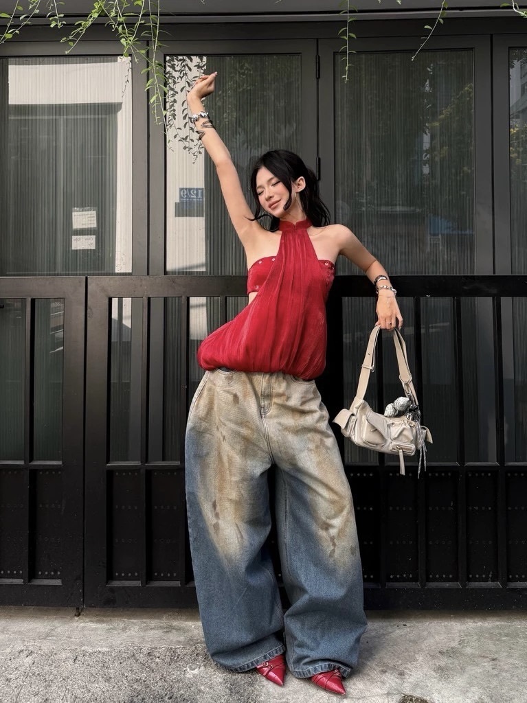 <美式復古天花板🎸>越南品牌 Holytee FADES JEANS 做舊水洗漸層低腰牛仔褲