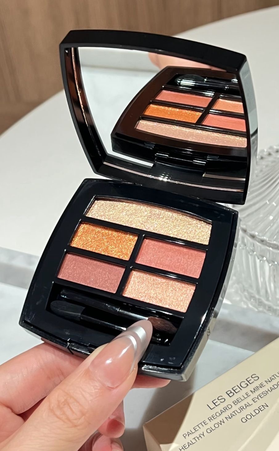 【預訂】  Chanel - Les Beiges Eyeshadow Palette  自然亮肌眼影眉粉五色盤 #Golden