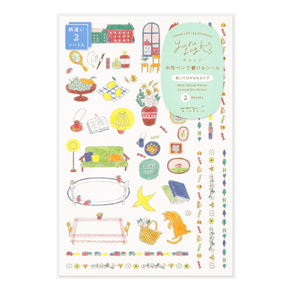 Yuru Log貼紙2枚 日常生活｜MIDORI