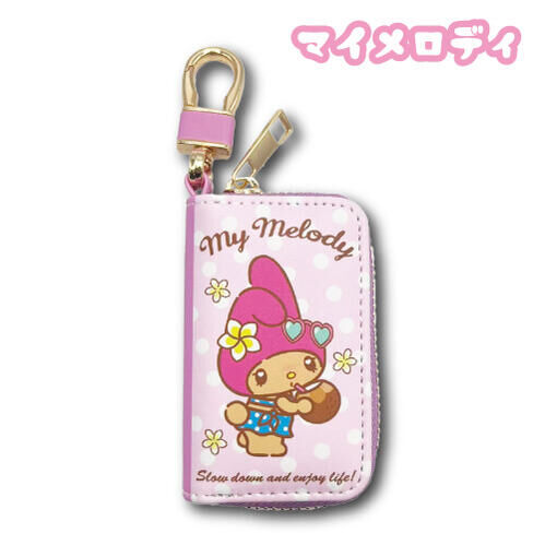 日本 Sanrio 日燒泳裝造型 PU皮鎖匙包