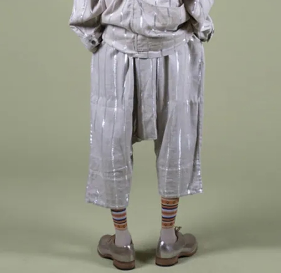 KAPITAL 2026 LINEN GLITTER PHILLIES SAROUEL EASY PANTS - THICK STRIPE PRE ORDER ITEM (預訂中)