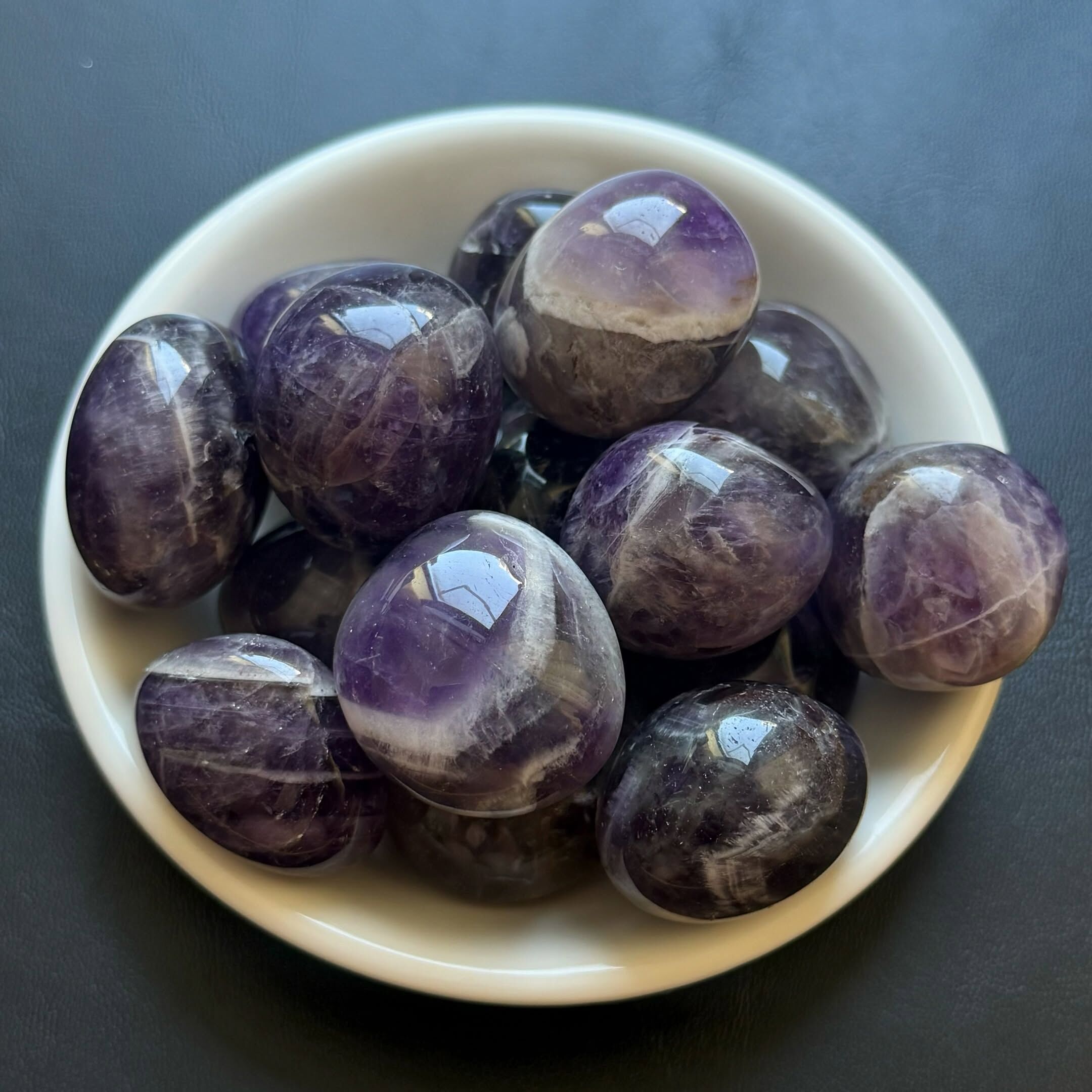 [原石] 夢幻紫水晶 水晶滾石