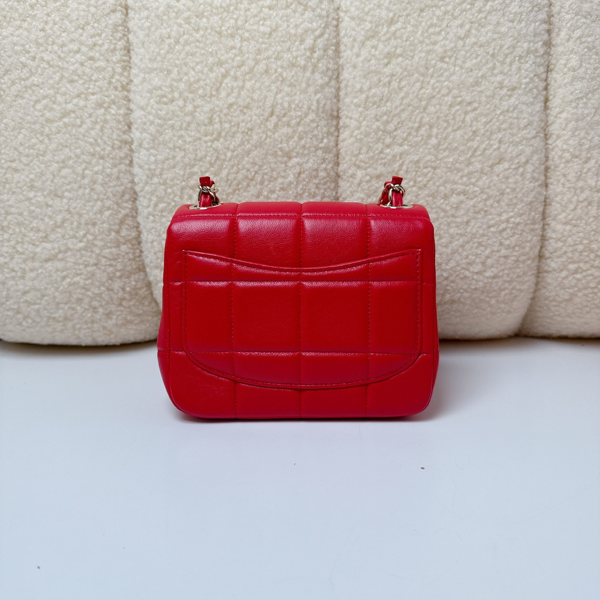 Chanel Classic Mini Square Mana Coco - RED / GHW