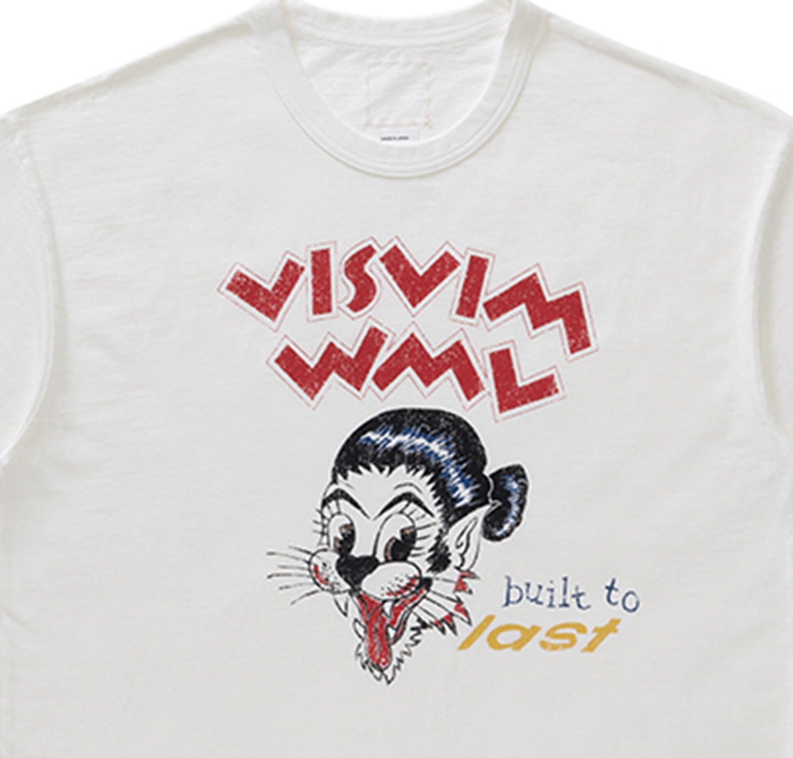 VISVIM 2026 S/S JUMBO TEE S/S BTL DMGD *SPOT LIMITED - WHITE PRE ORDER ITEM (預訂中)