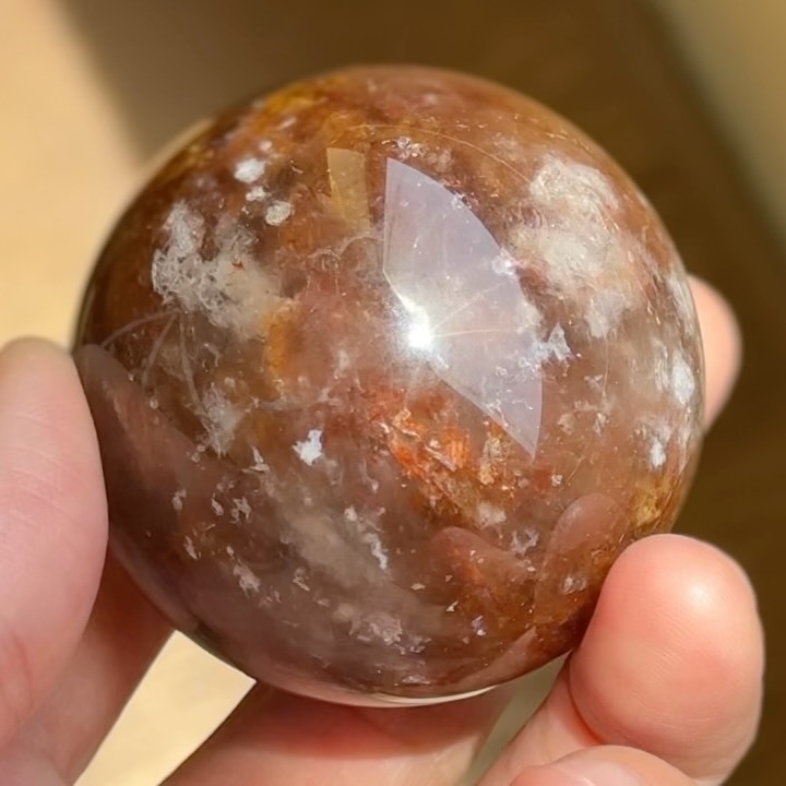 [原石] 太陽石 共生月光石 水晶球