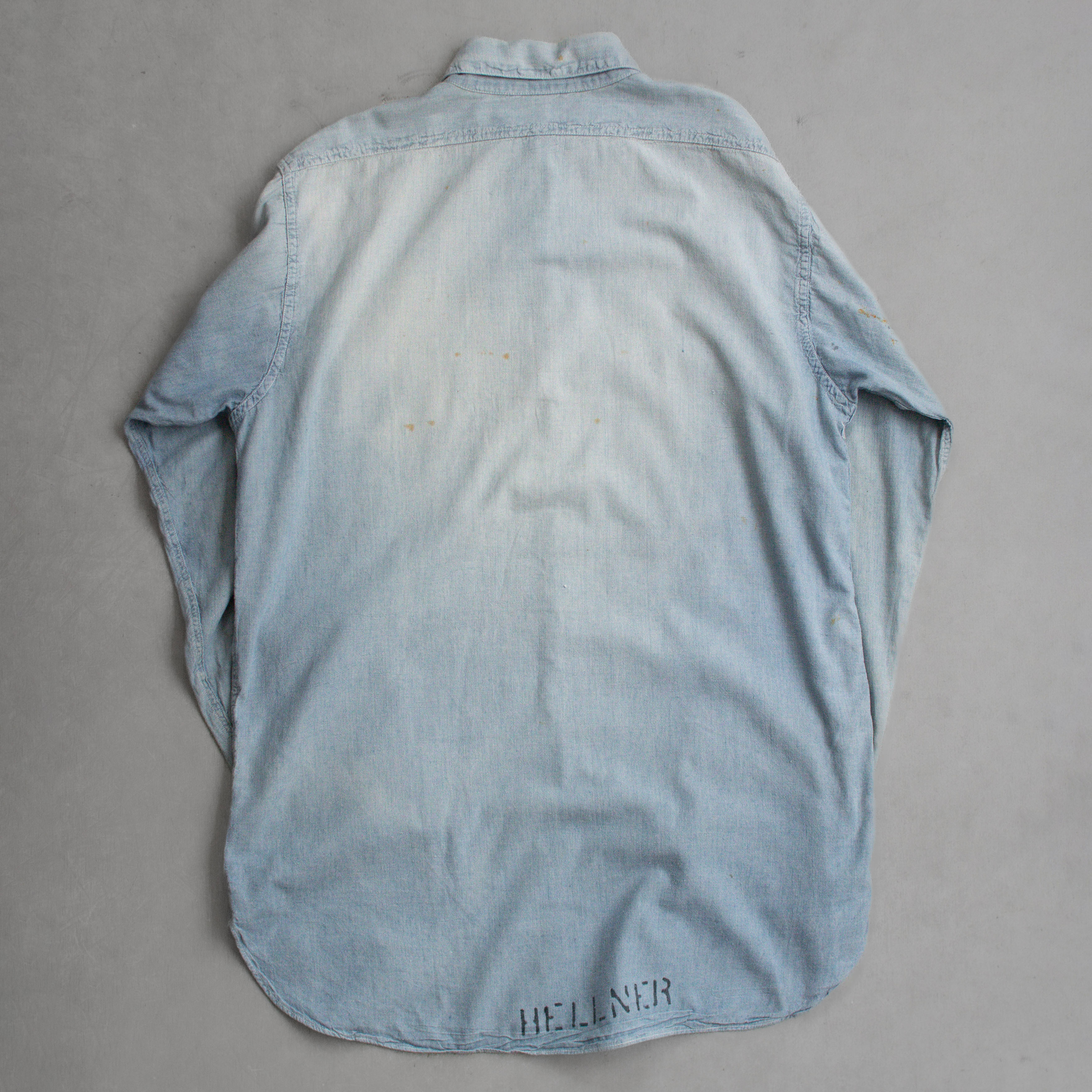 50S US NAVY CHAMBRAY SHIRT 美國 海軍 純棉 淺藍 青年布 長袖 襯衫
