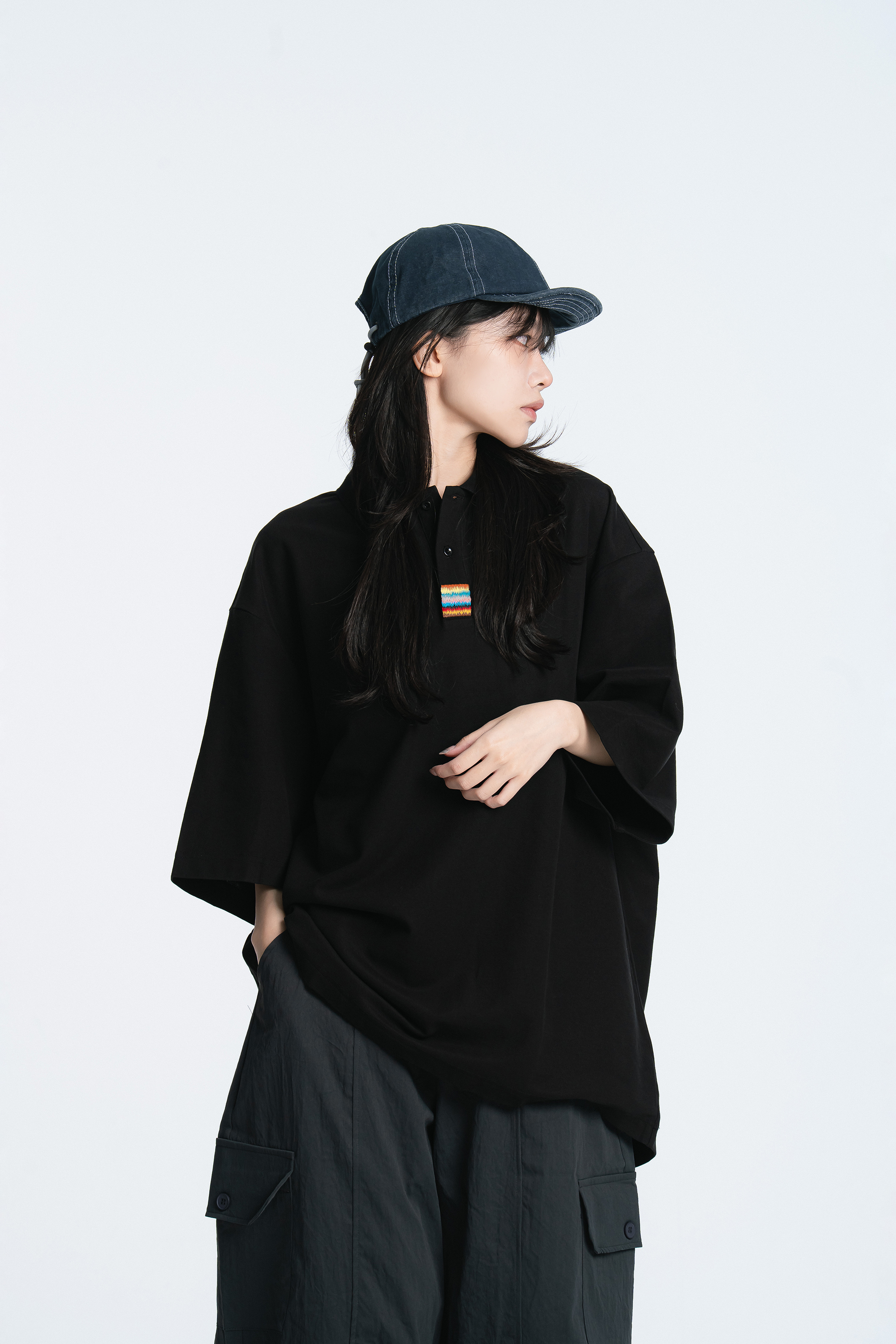 設計師款｜彩虹刺繡短袖POLO 2色