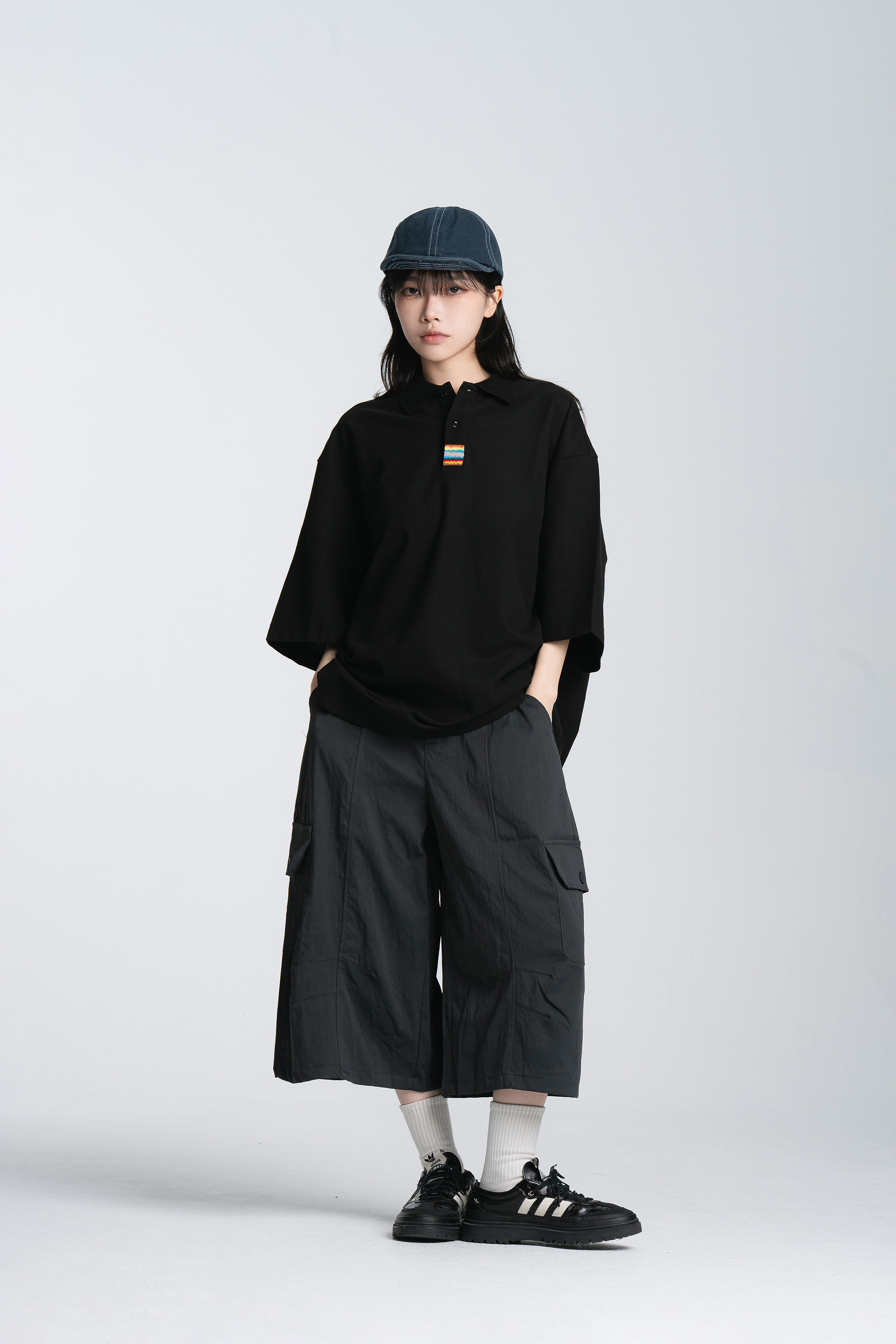 設計師款｜彩虹刺繡短袖POLO 2色