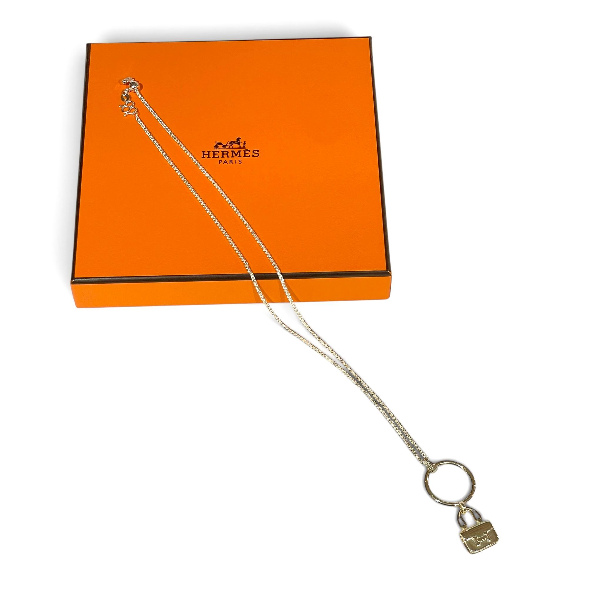 全新HERMES 925純銀項鏈/戒指52碼, CONSTANCE  NECKLACE, CONSTANCE RING #BRAND NEW #香榭站正品