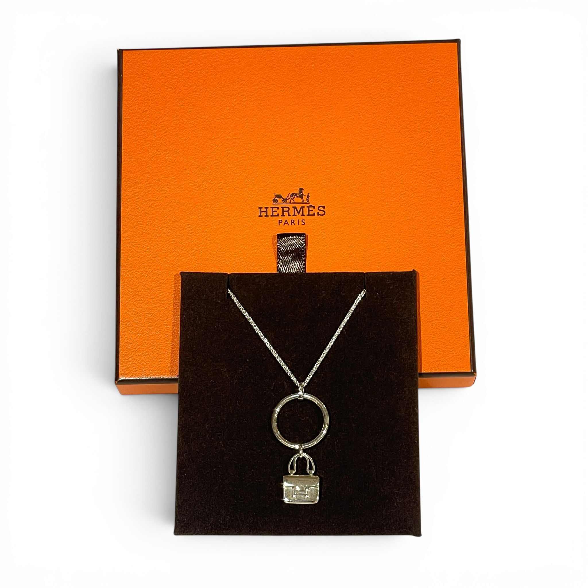 全新HERMES 925純銀項鏈/戒指52碼, CONSTANCE  NECKLACE, CONSTANCE RING #BRAND NEW #香榭站正品