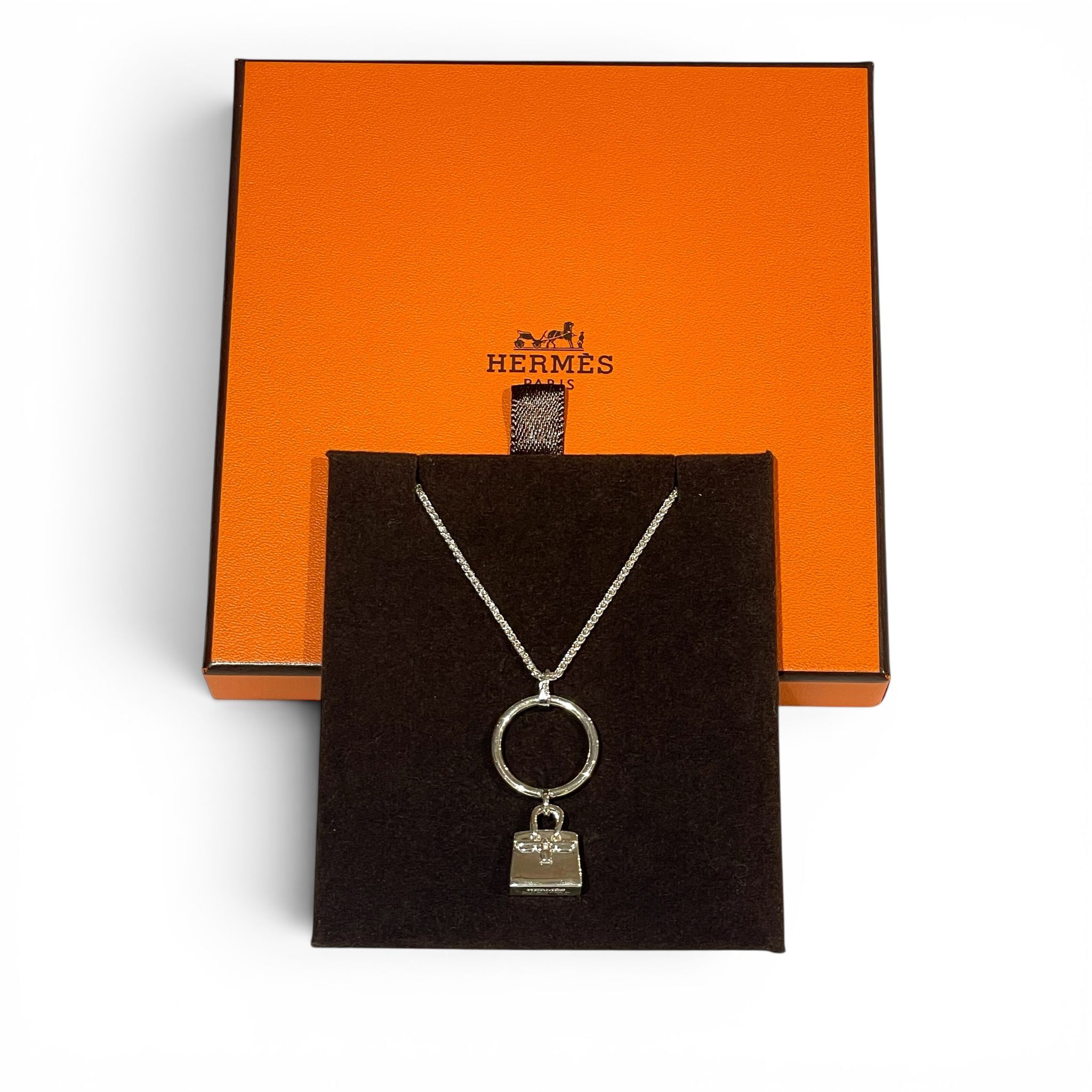全新HERMES 925純銀項鏈/戒指50碼, BIRKIN RING, BIRKIN NECKLACE, #BRAND NEW #香榭站正品