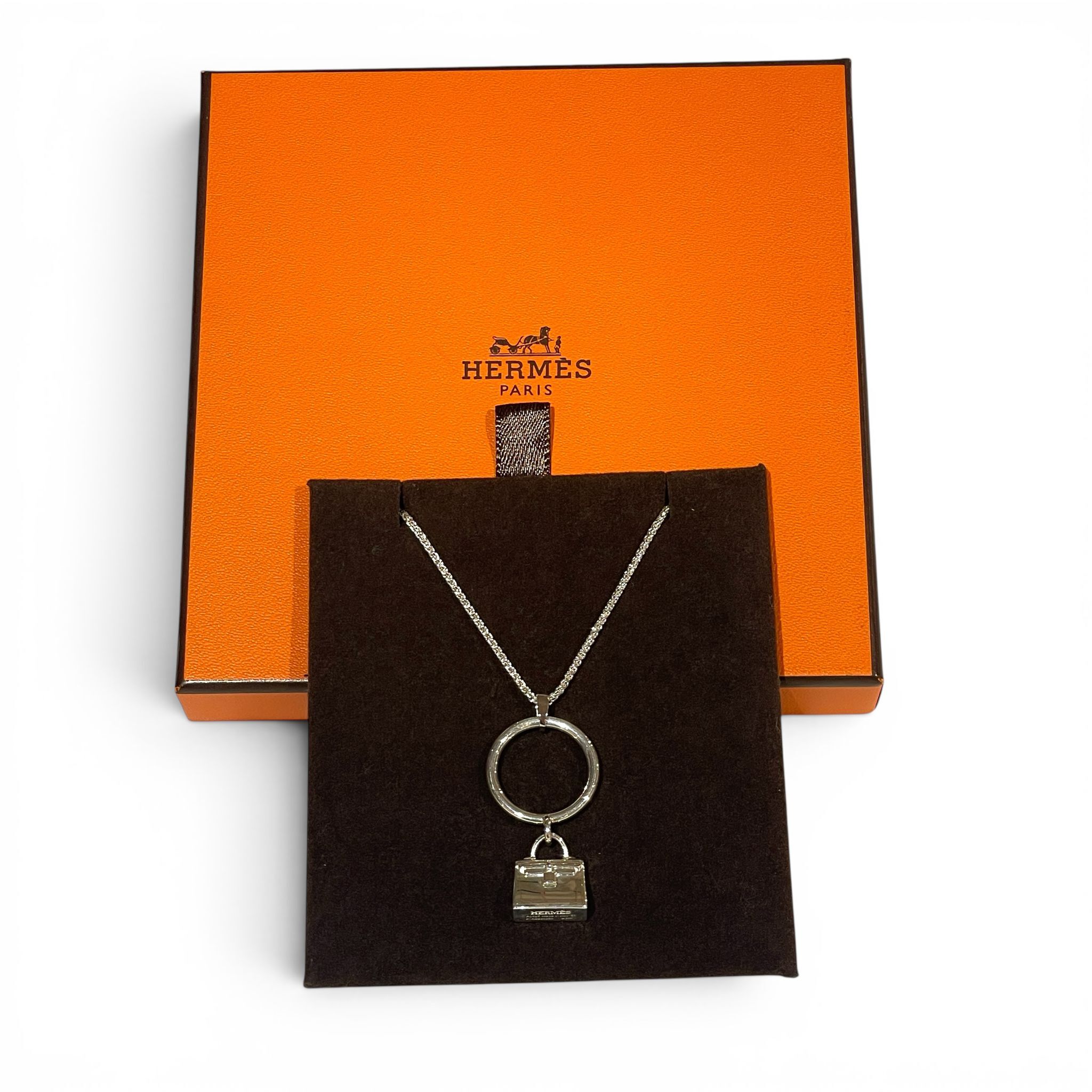 全新HERMES 925純銀項鏈/戒指51碼, KELLY NECKLACE, KELLY RING, #BRAND NEW #香榭站正品