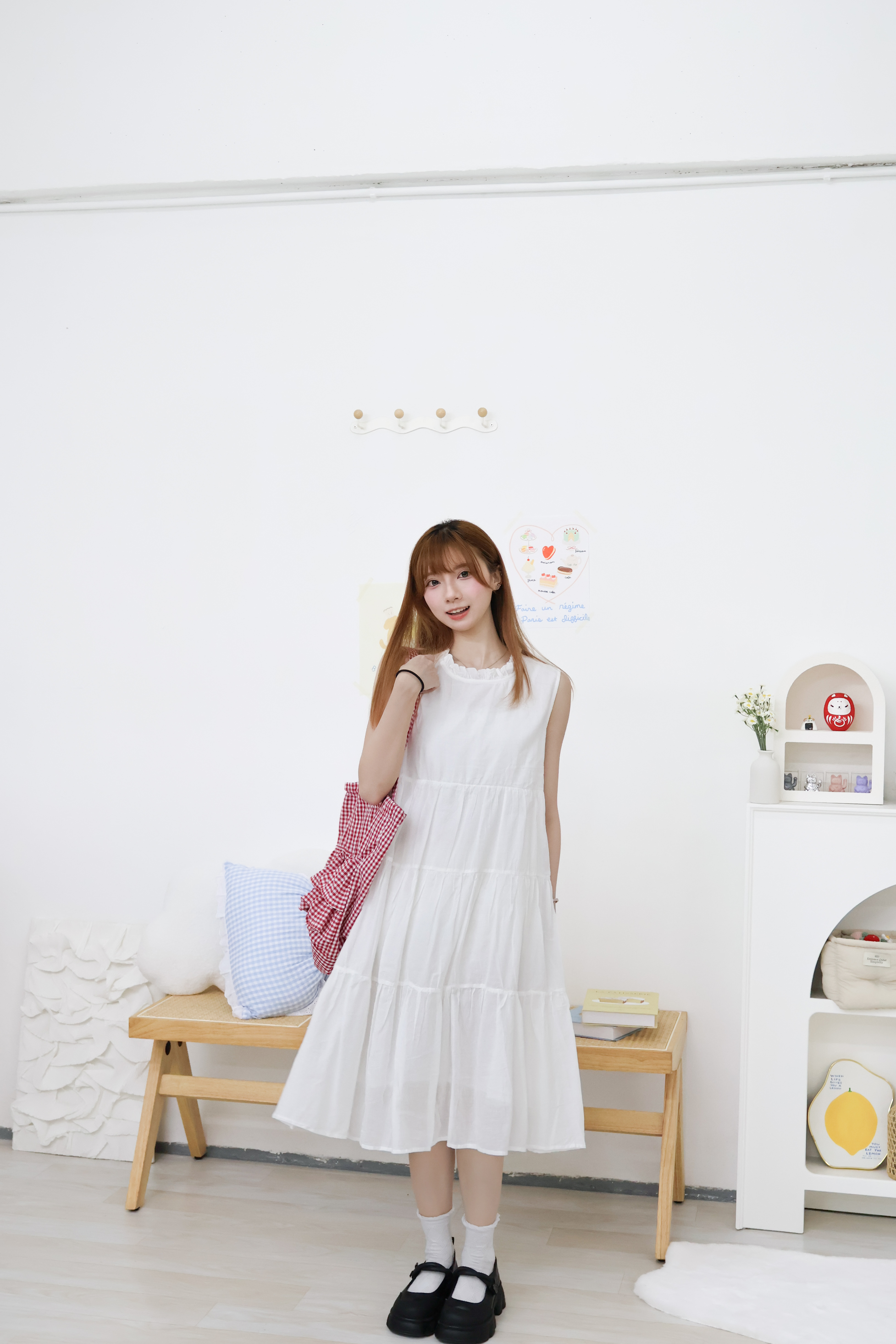 中長版！Ruffle領輕飄飄OPS · 3色入