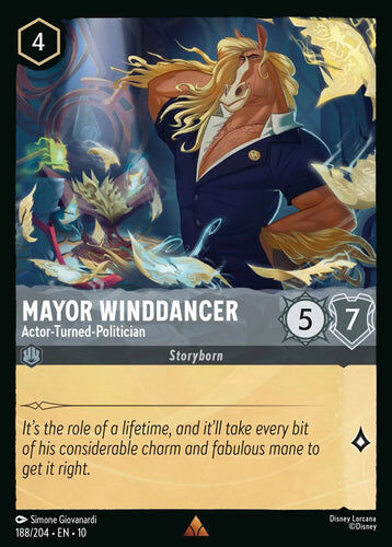 188/204·EN·10 Mayor Winddancer - Actor-Turned-Politician (Rare)