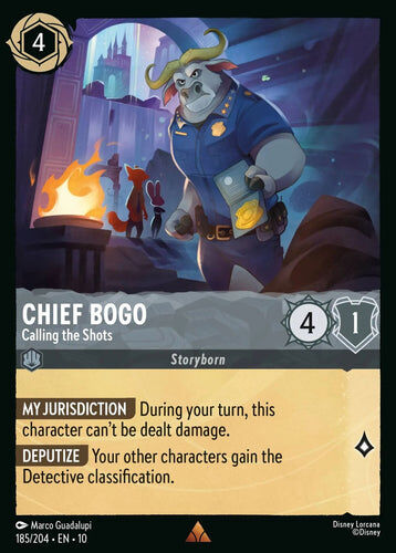 185/204·EN·10 Chief Bogo - Calling the Shots (Rare)
