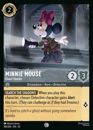 181/204·EN·10 Minnie Mouse - Ghost Hunter (Common)