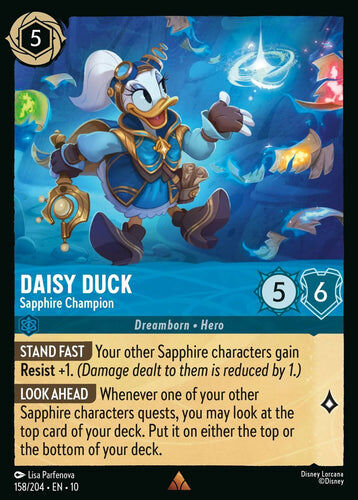 158/204·EN·10 Daisy Duck - Sapphire Champion (Rare)