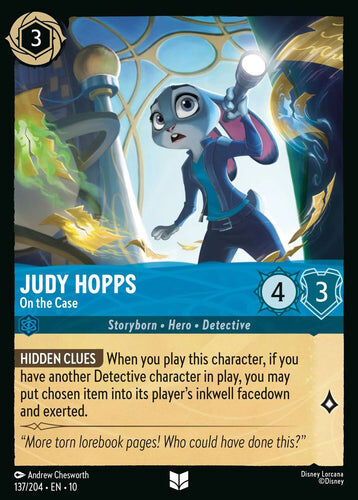 137/204·EN·10 Judy Hopps - On the Case (Uncommon)
