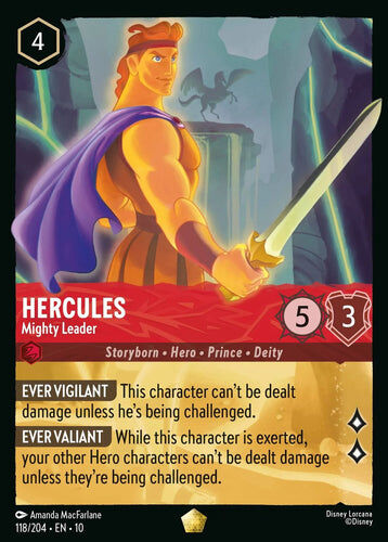 118/204·EN·10 Hercules - Mighty Leader (Legendary)