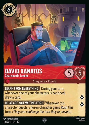 116/204·EN·10 David Xanatos - Charismatic Leader (Super Rare)