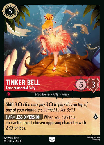 115/204·EN·10 Tinker Bell - Temperamental Fairy (Uncommon)