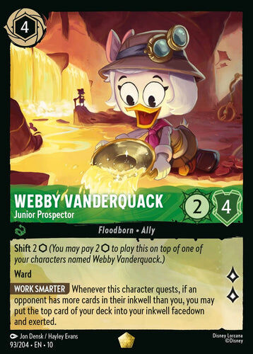 93/204·EN·10 Webby Vanderquack - Junior Prospector (Legendary)