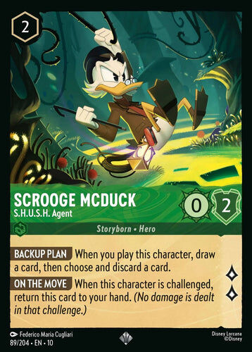 89/204·EN·10 Scrooge McDuck - S.H.U.S.H. Agent (Super Rare)