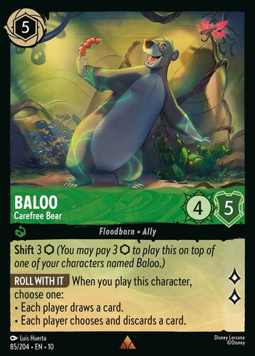 85/204·EN·10 Baloo - Carefree Bear (Rare)