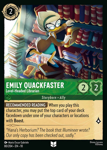 80/204·EN·10 Emily Quackfaster - Level-Headed Librarian (Uncommon)